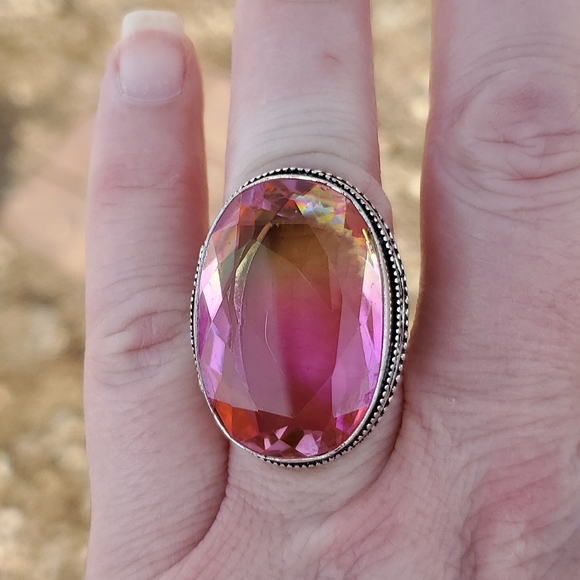New Ametrine 925 Silver Statement Ring - Picture 8 of 8